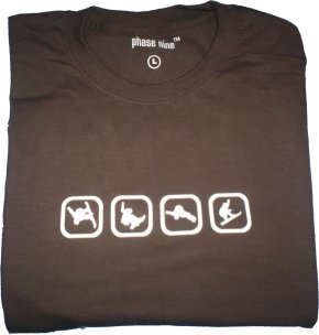 four snowboarders short sleeve t-shirt four snowboarders short sleeve t-shirt